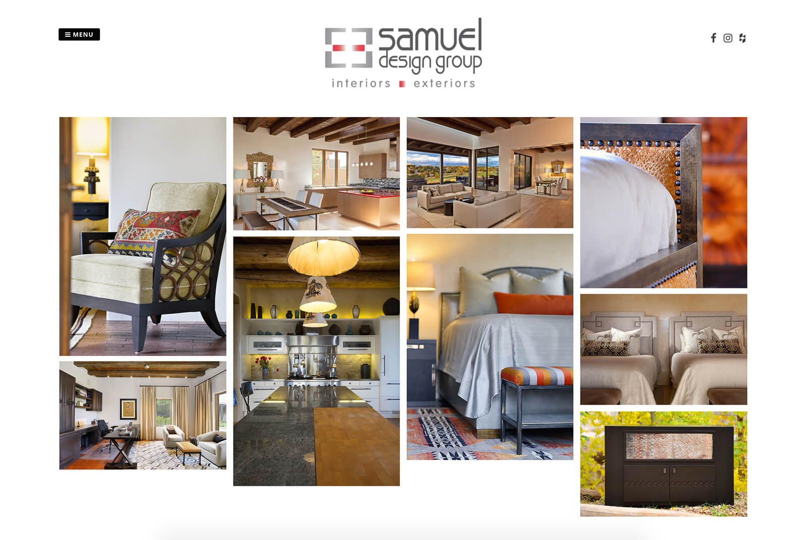 Web Design Portfolio Example: Samuel Design Group website redesign