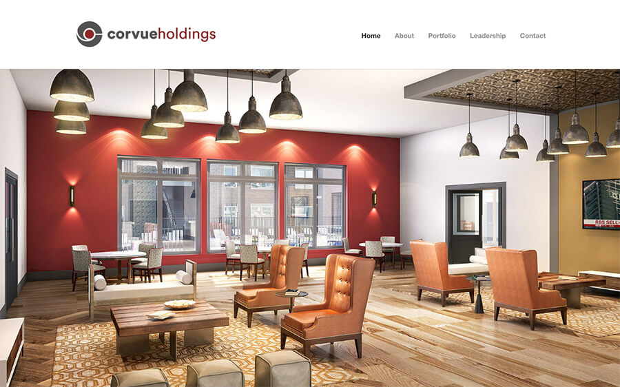 Investment Company Website Design: Corvue Holdings
